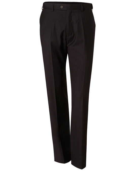 Men's Polyviscose Stretch Pants - Black