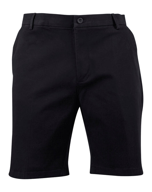 Men's Stretch Cotton Chino Shorts - Black
