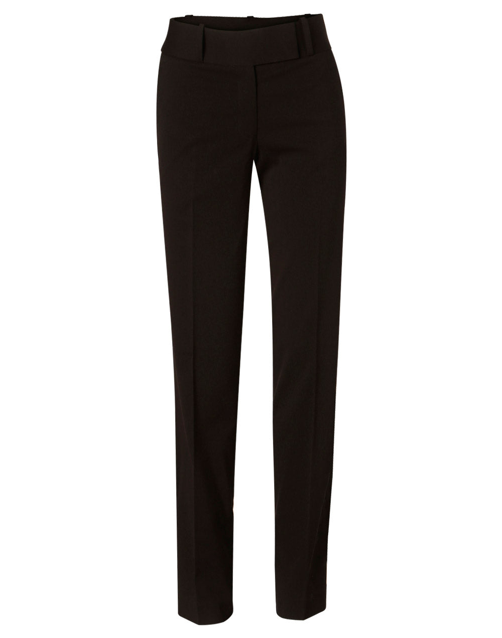 Women's Low Rise Pants in Poly/Viscose Stretch - Black