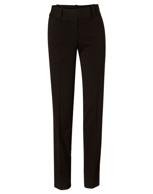 Women's Low Rise Pants in Poly/Viscose Stretch - Black
