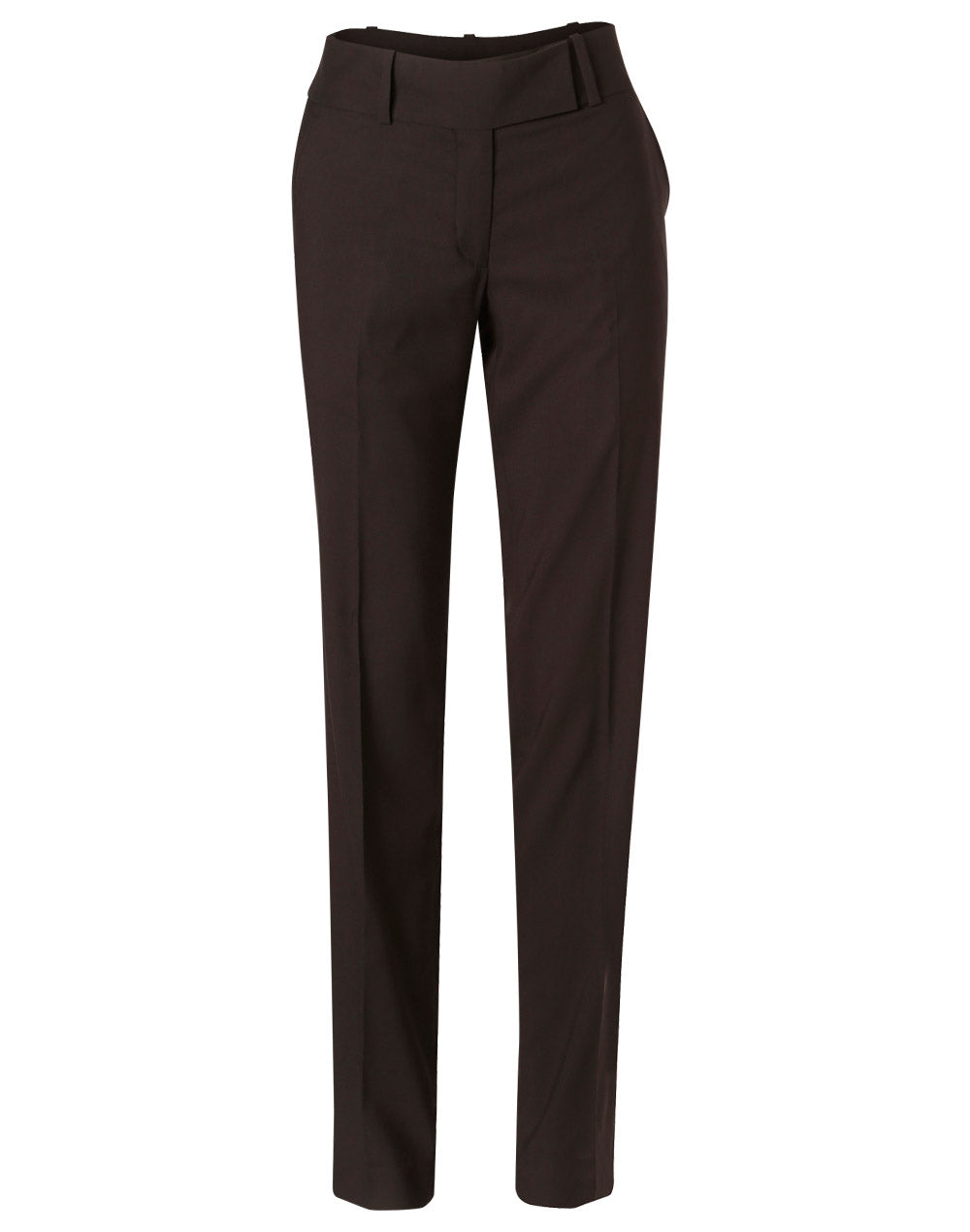 Women's Low Rise Pants in Poly/Viscose Stretch - Charcoal