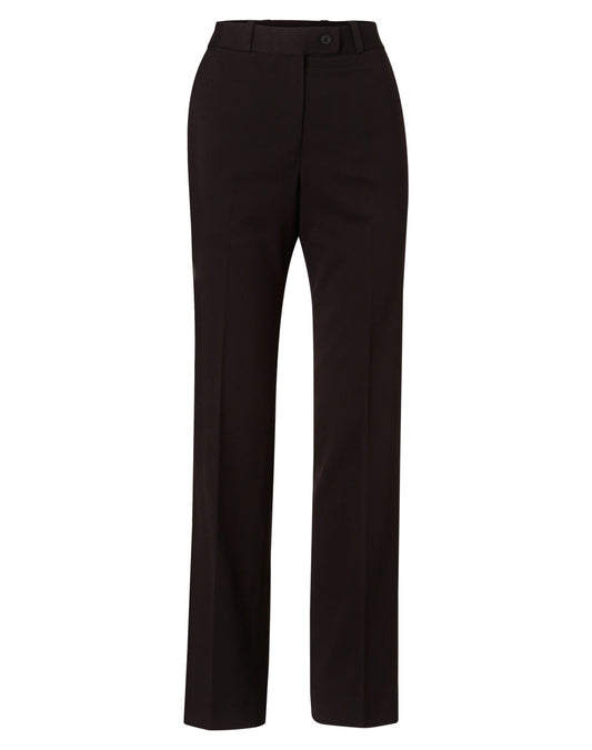Women's Flexi Waist Utility Pants in Poly/Viscose Stretch - Black