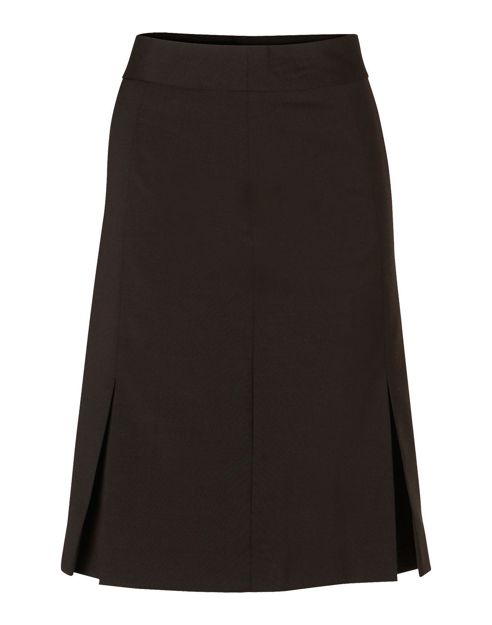 Women’s Pleated Skirt in Wool Stretch - Charcoal