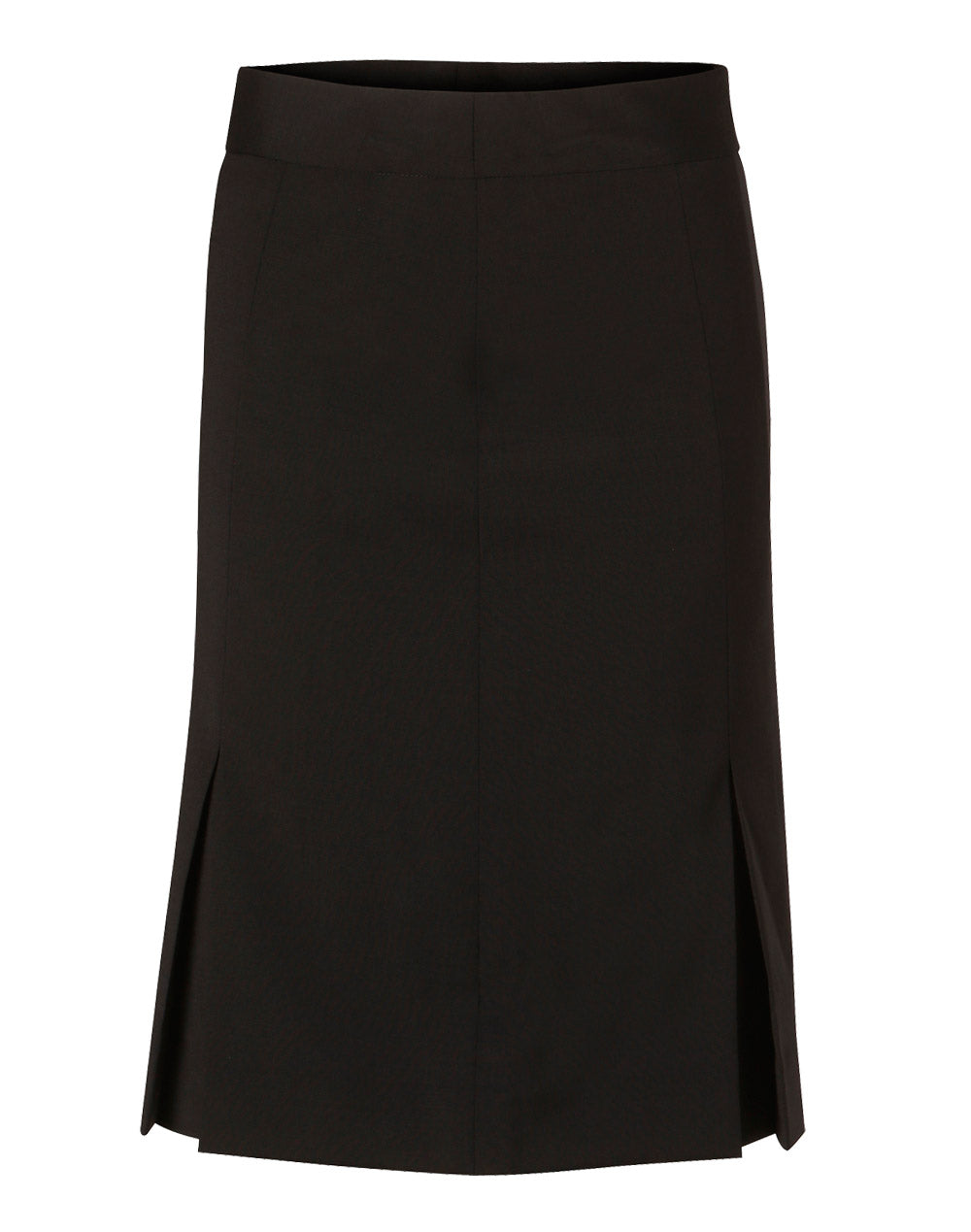 Women’s Pleated Skirt in Wool Stretch - Navy