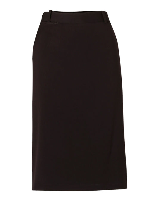 Women's Flexi Waist A-line Utility Lined Skirt in Poly/Viscose Stretch Twill - Navy