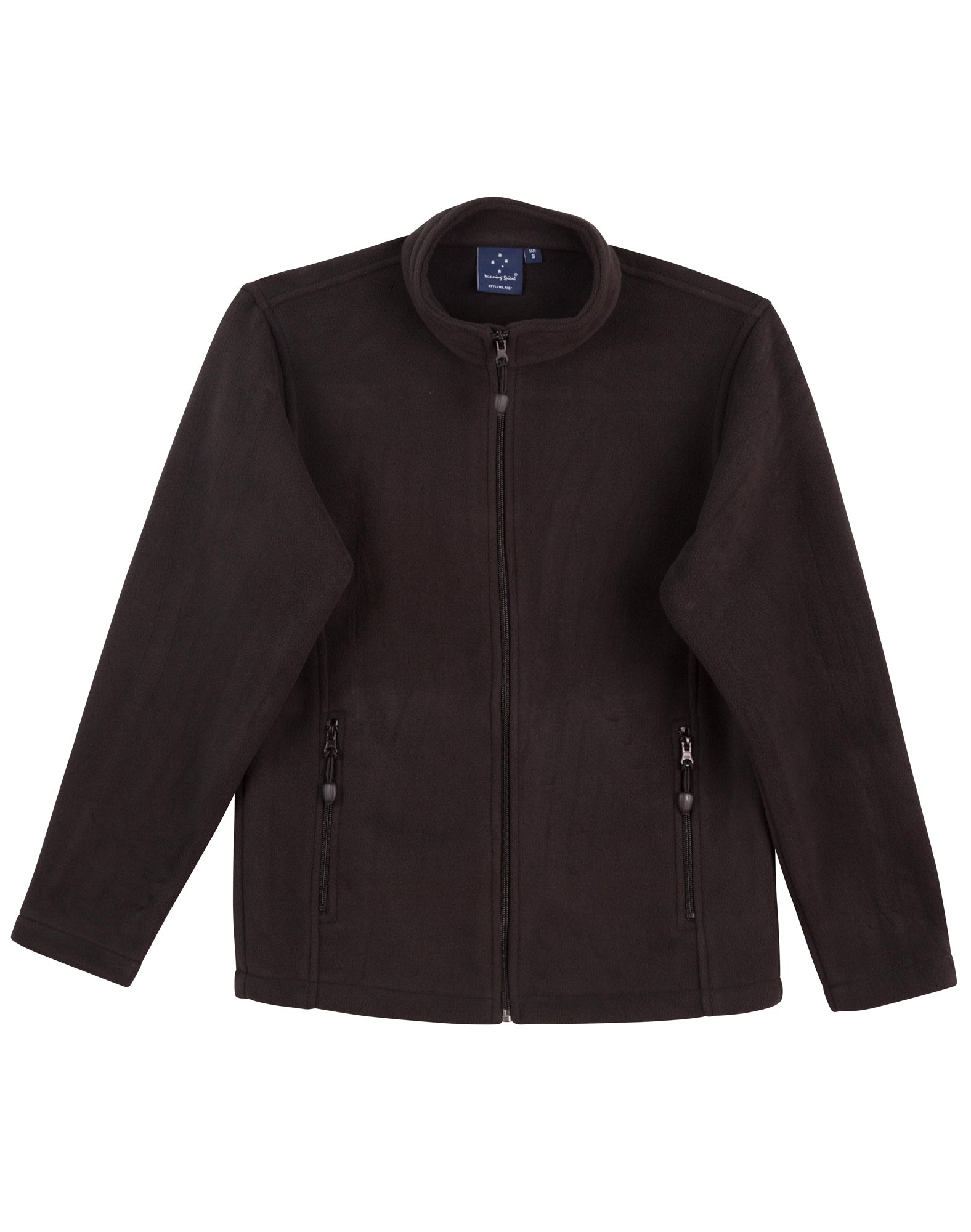Mens bonded P/F full zip jacket - Black
