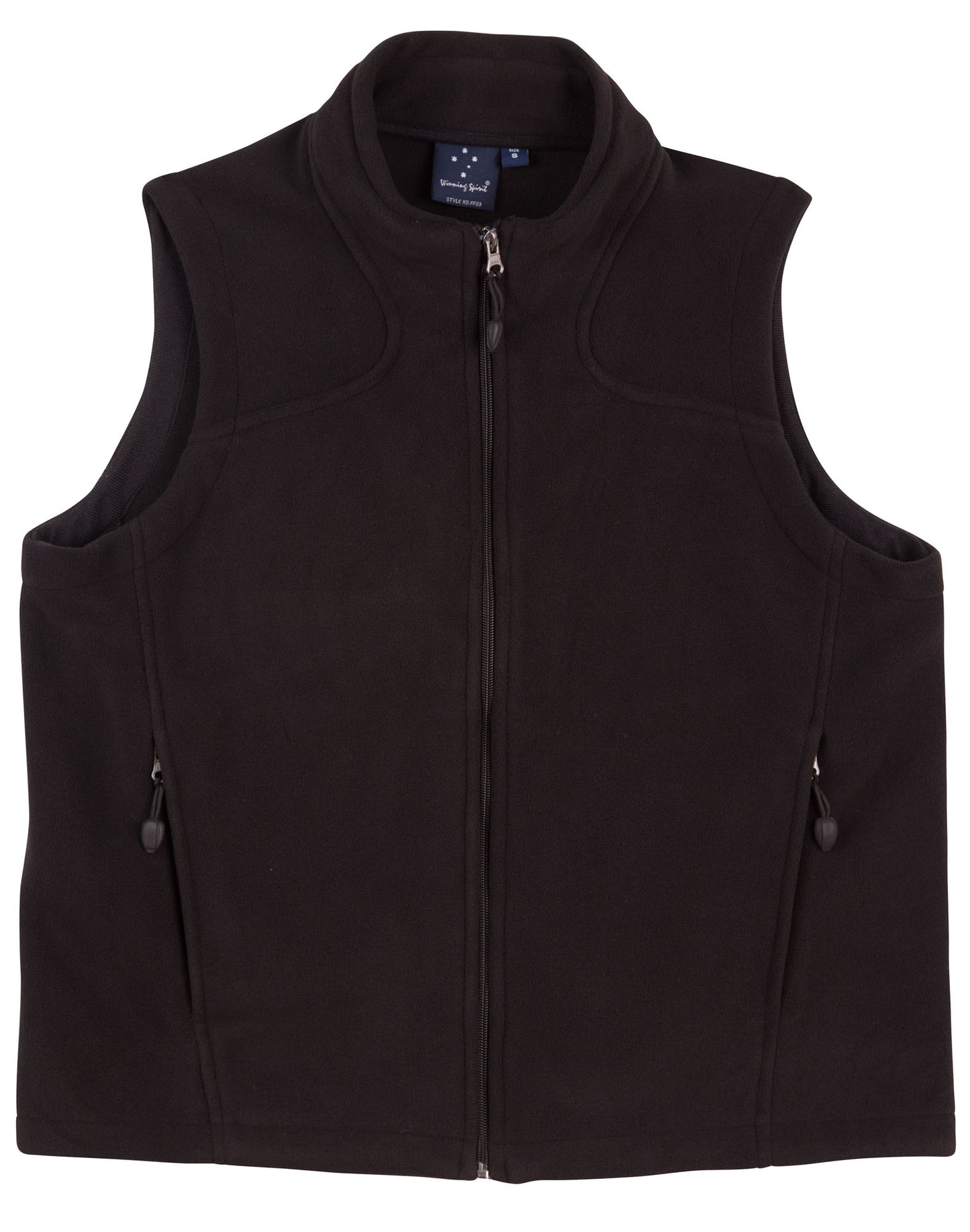 Kids' bonded polar fleece vest - Black