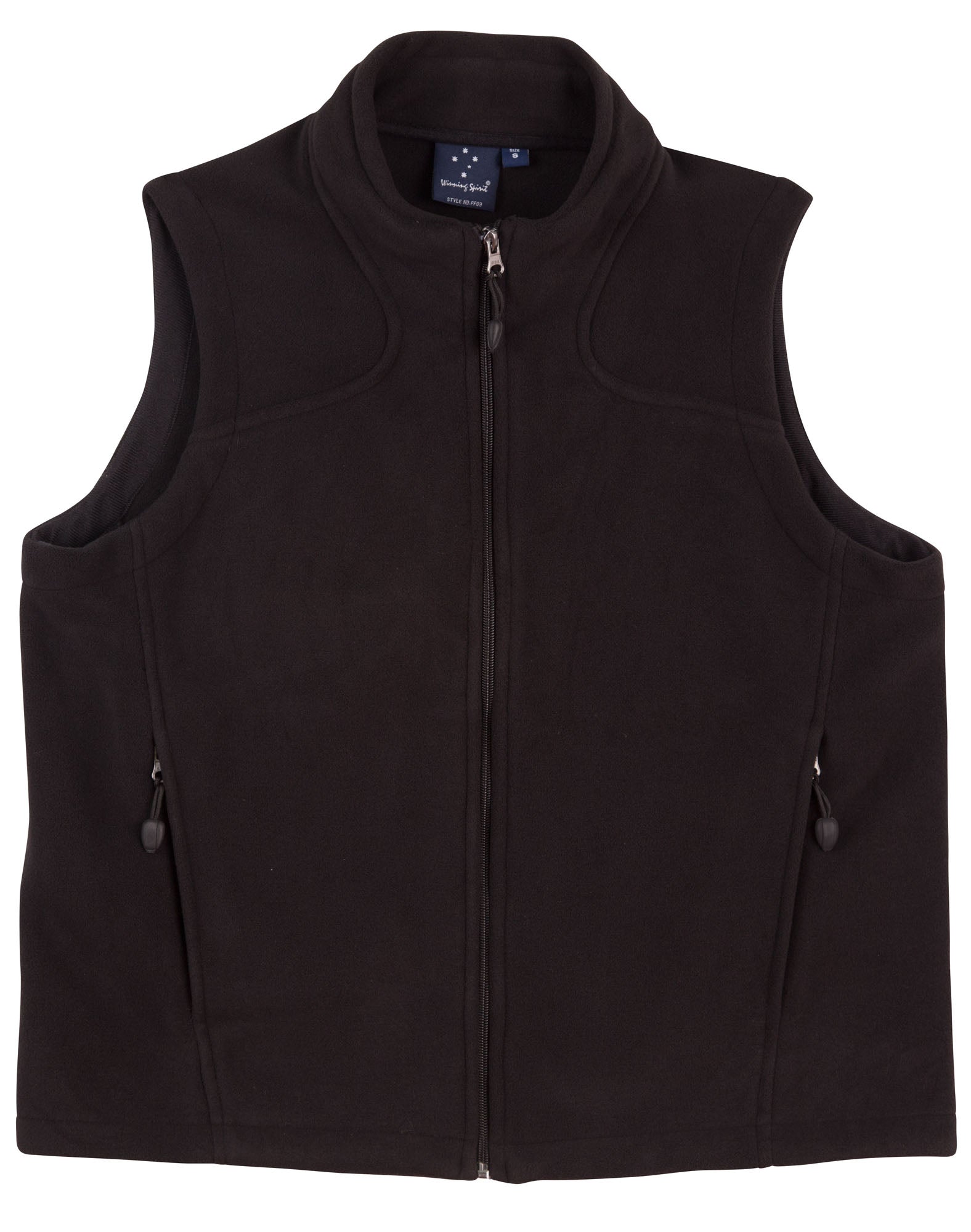 Kids' bonded polar fleece vest - Black