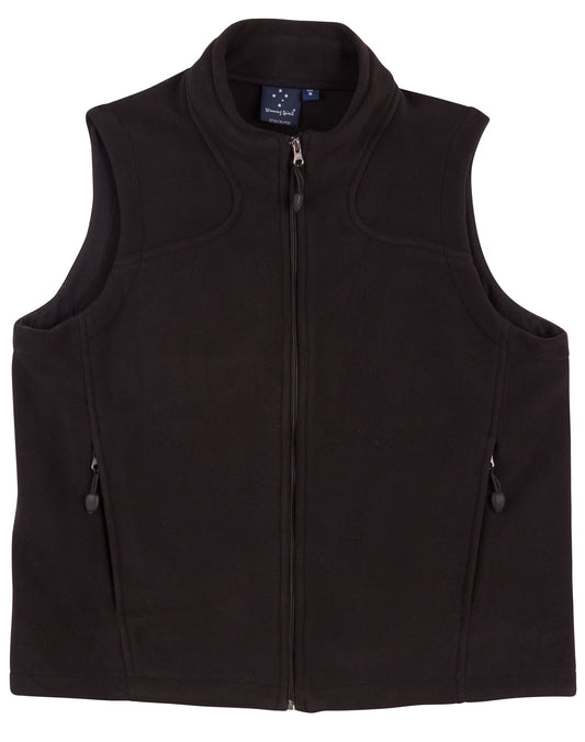 Kids' bonded polar fleece vest - Black