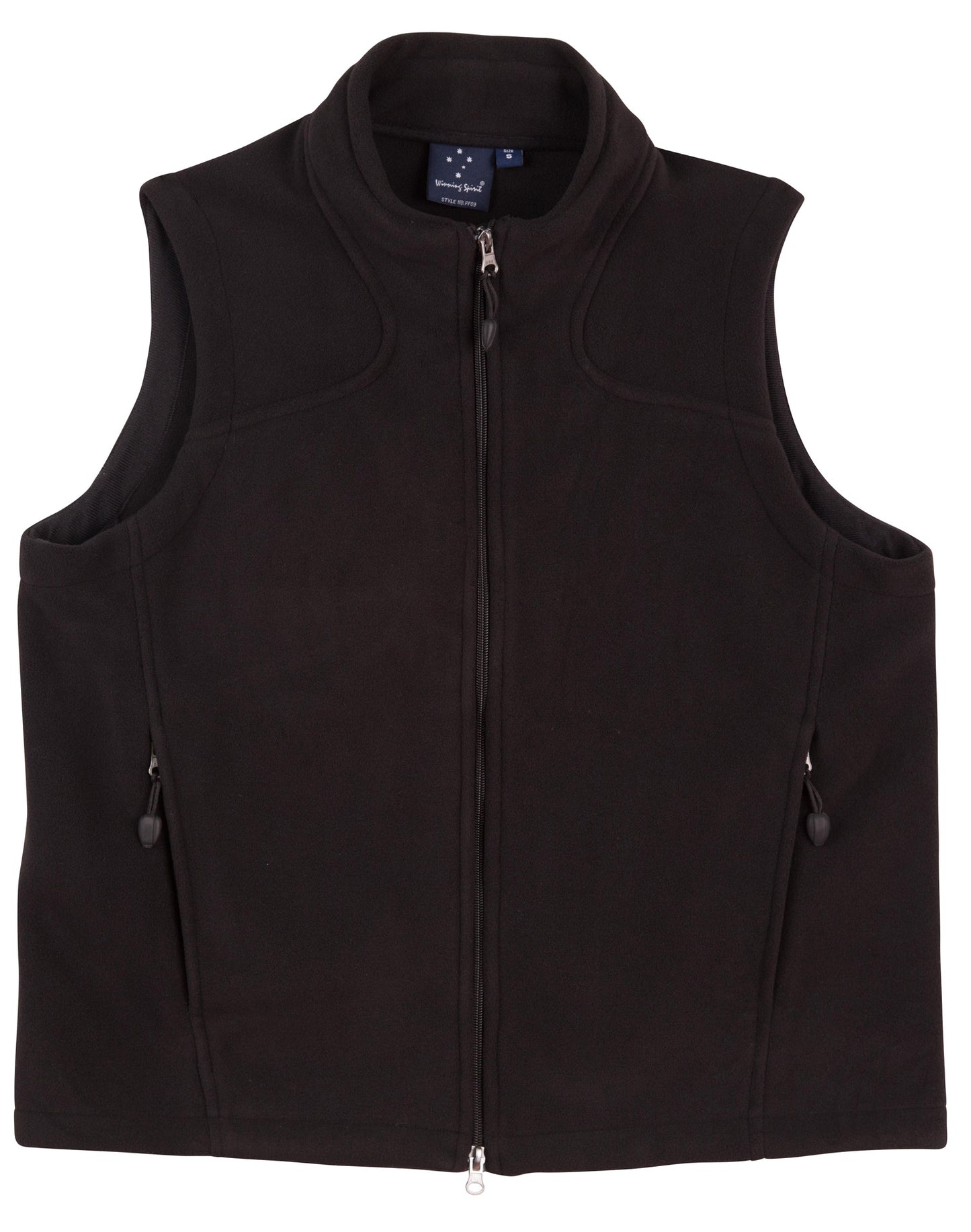 Man's bonded polar fleece vest - Black