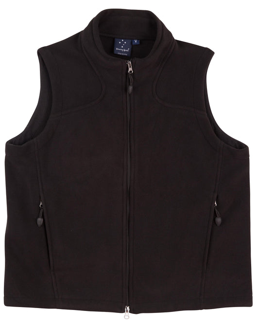Man's bonded polar fleece vest - Black