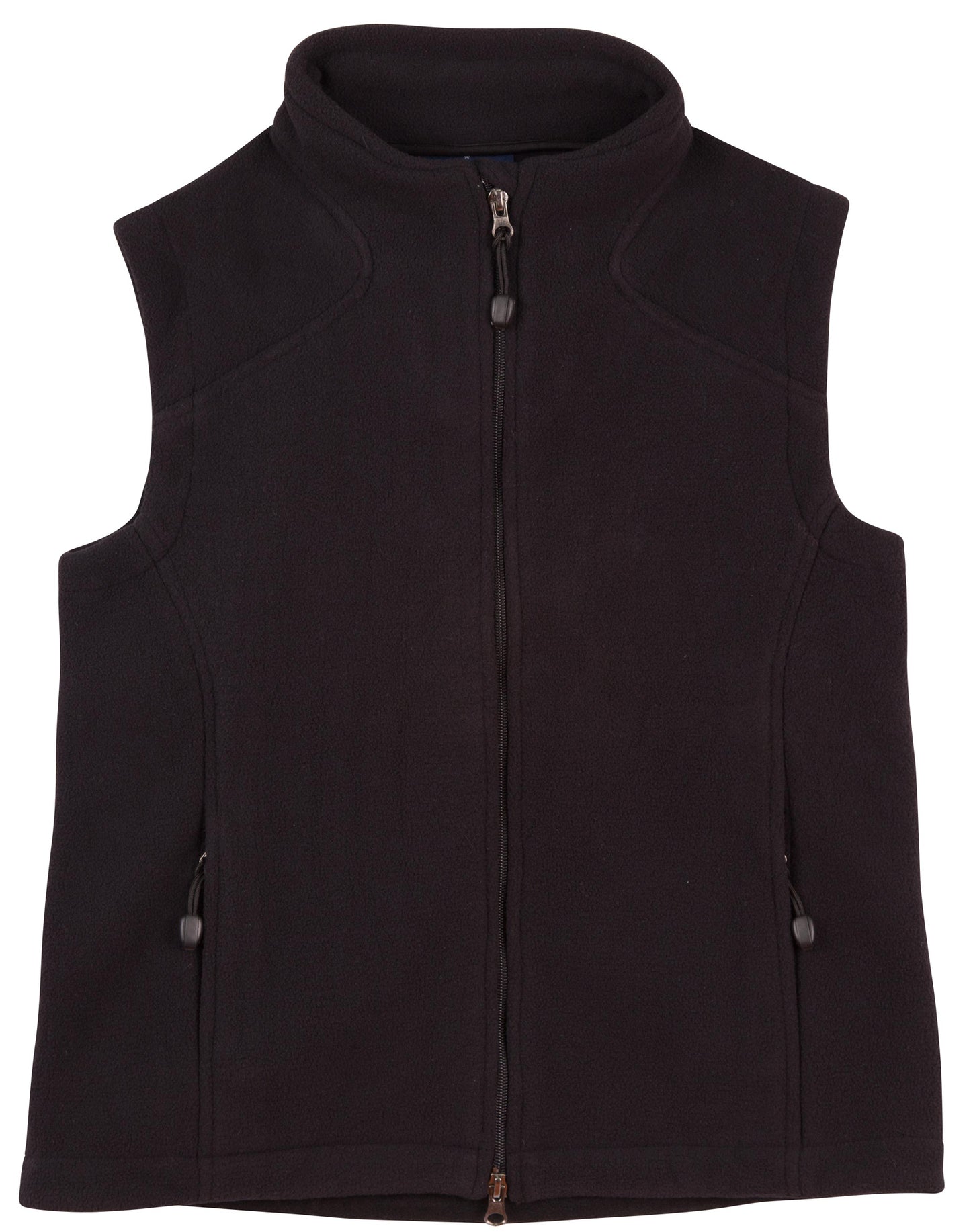 Ladies' bonded polar fleece vest - Black