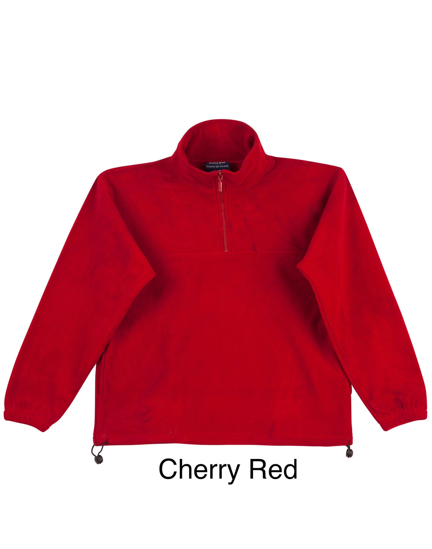 Kids' half zip polar fleecy pullover - Red