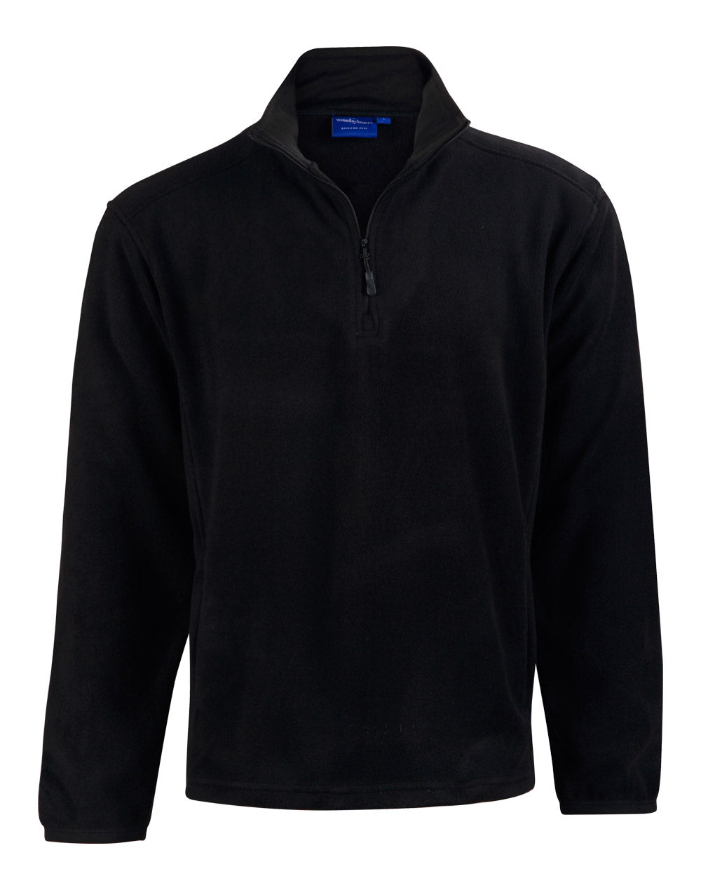 Adult's Half Zip Polar Fleece Pullover - Black