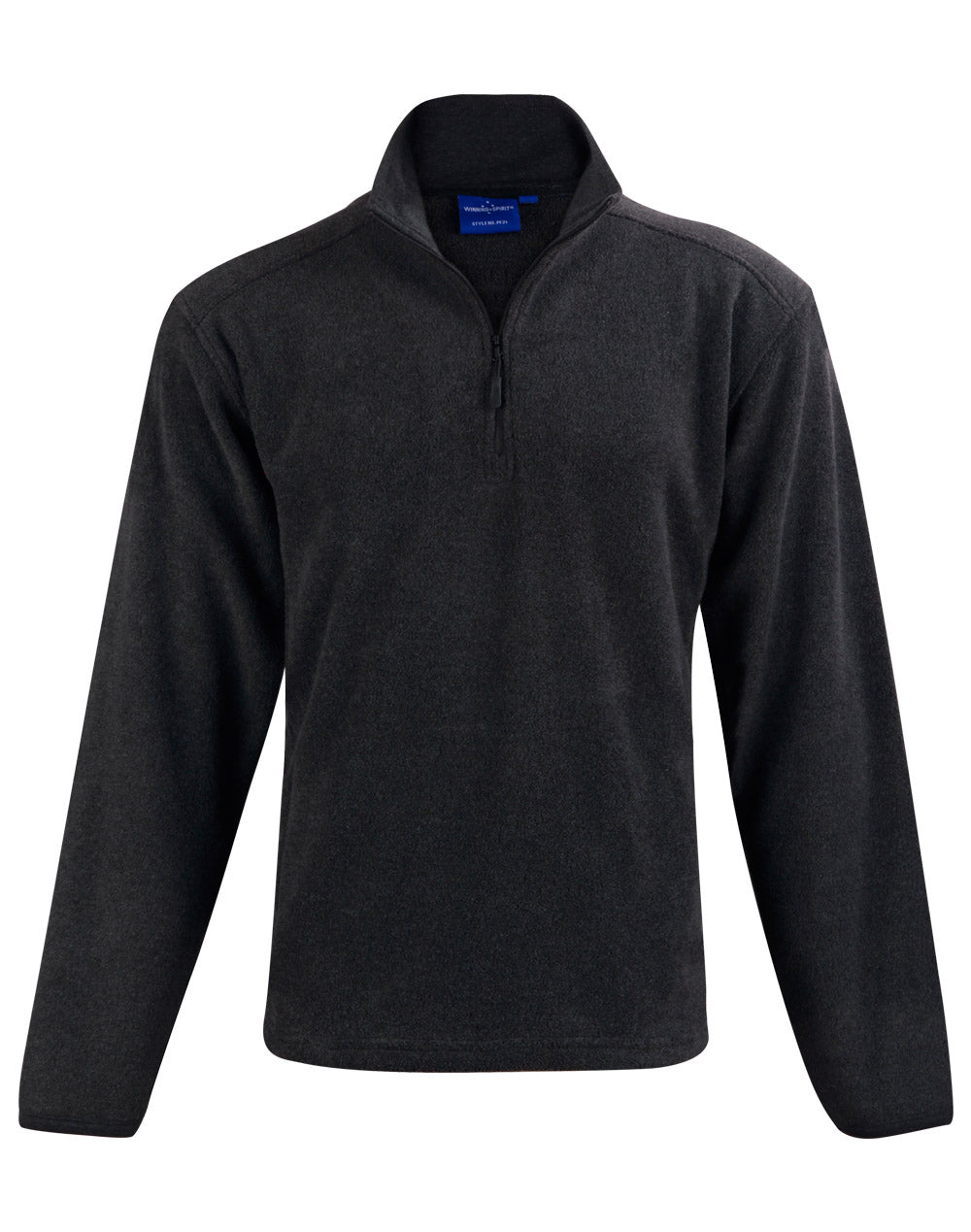 Kid's Half Zip Polar Fleece Pullover - Charcoal