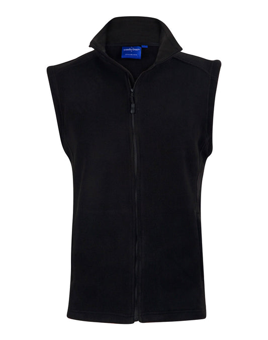 Adult's Polar Fleece Vest - Black