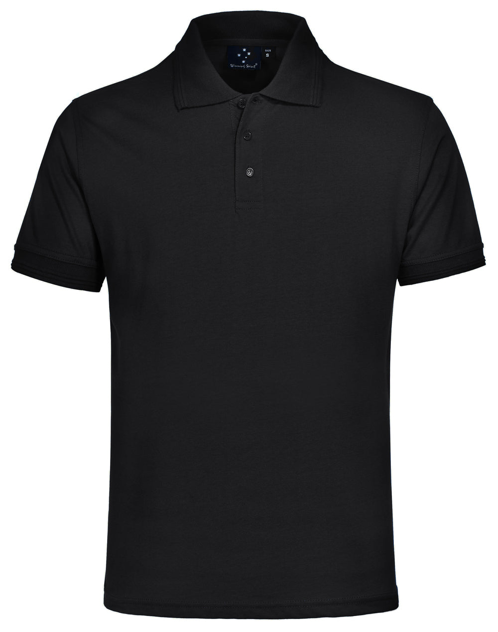 unisex cotton jersey polo - Black/Black