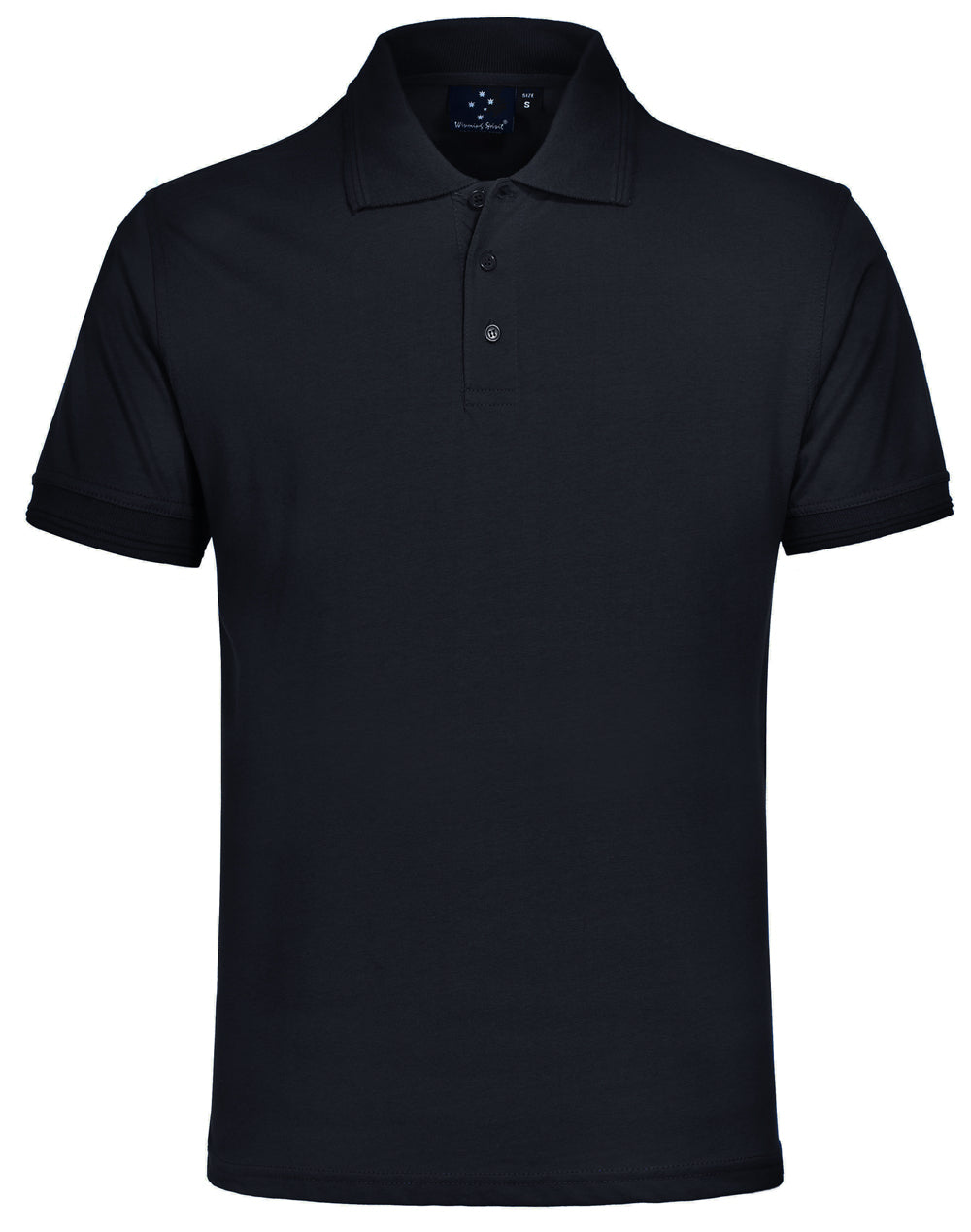 unisex cotton jersey polo - Navy/Navy
