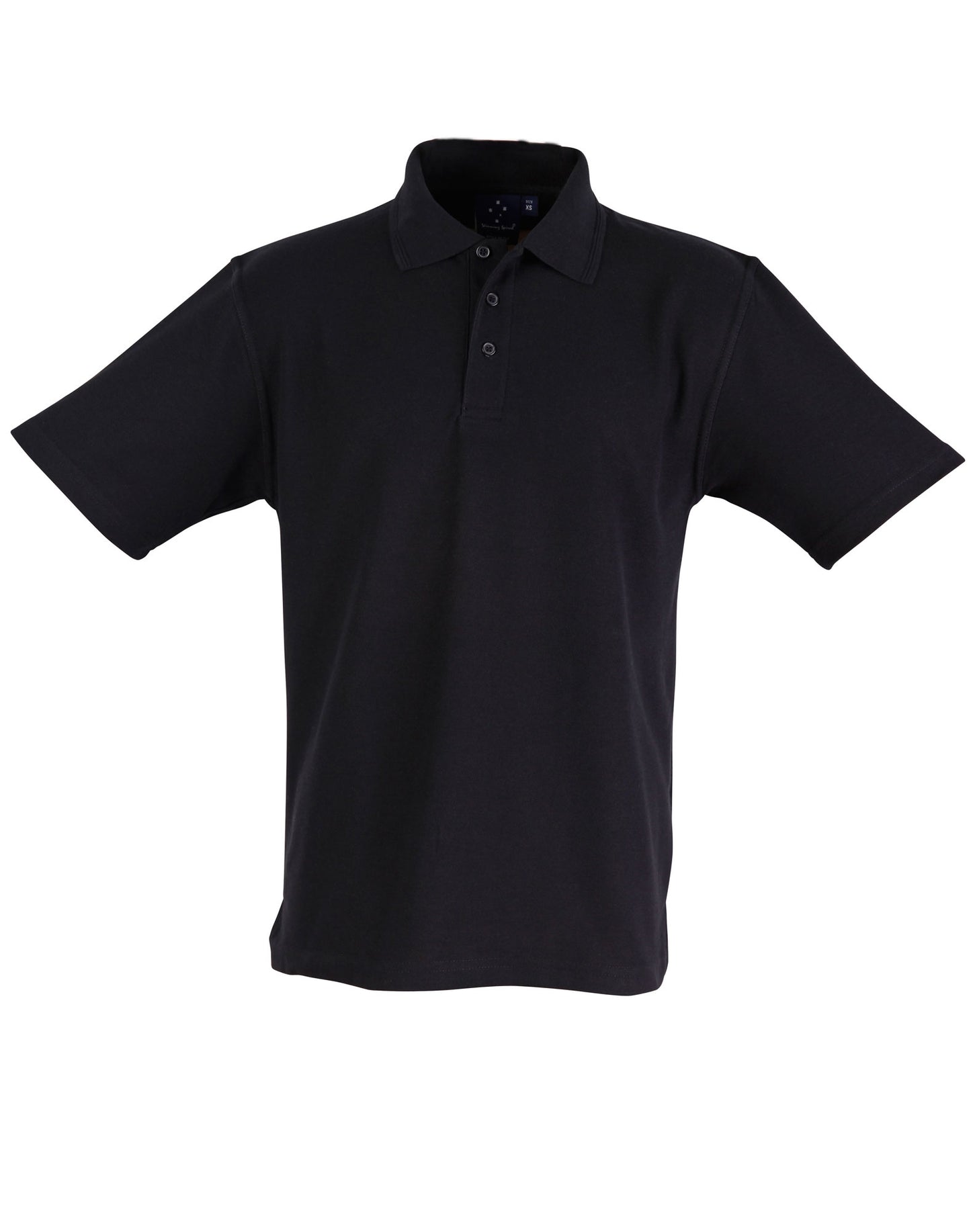 Unisex poly/cotton pique S/L - Black