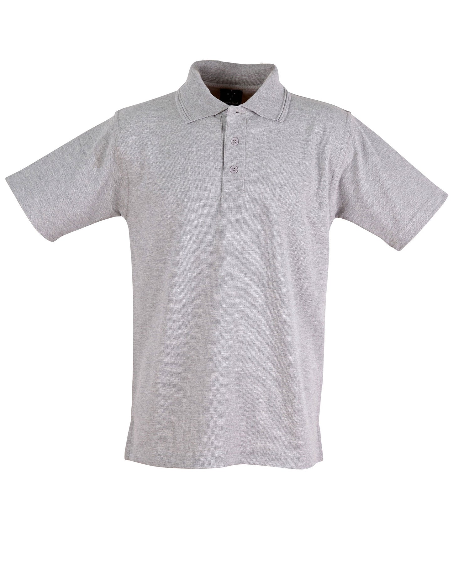 Unisex poly/cotton pique S/L - Grey