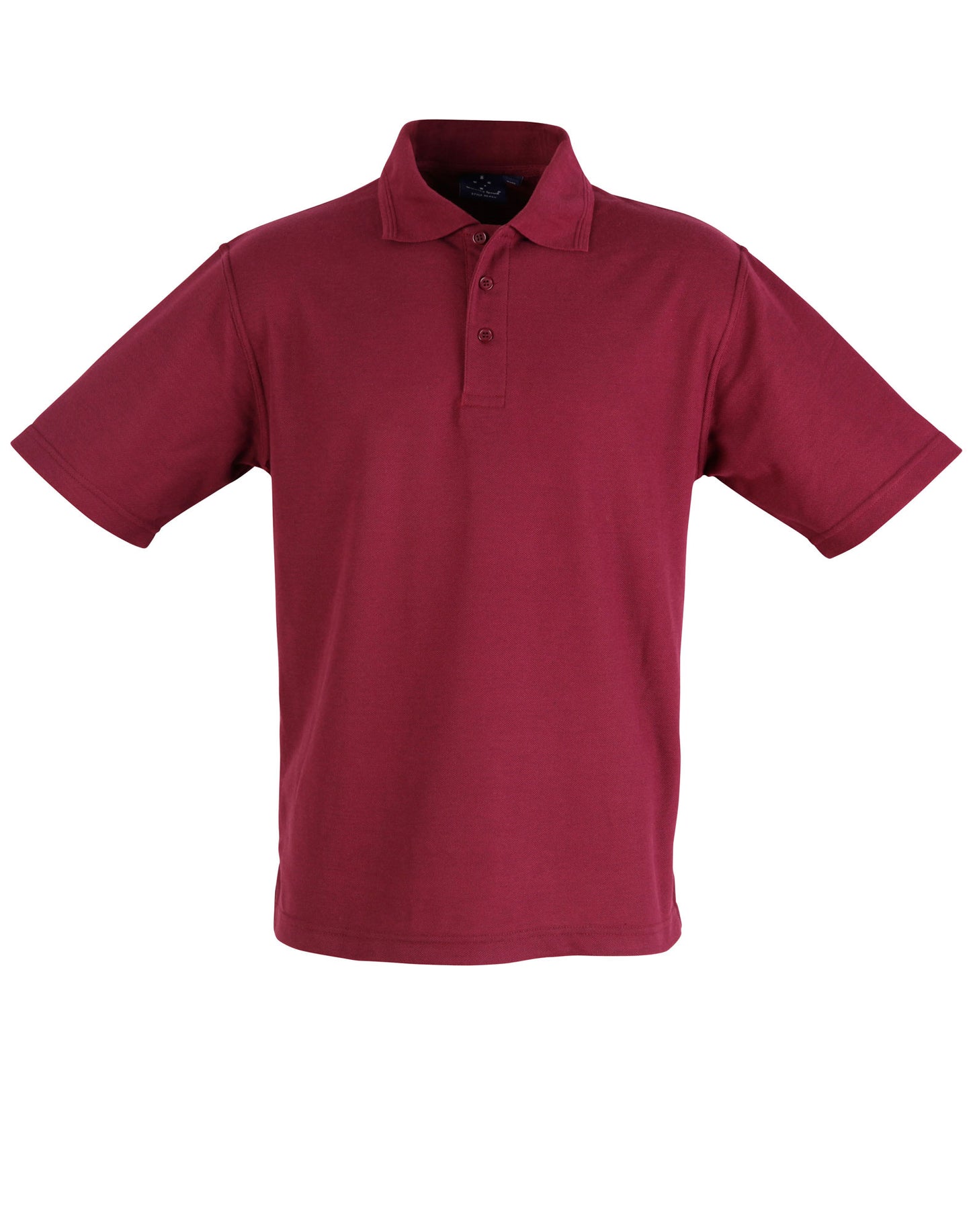 Unisex poly/cotton pique S/L - Maroon