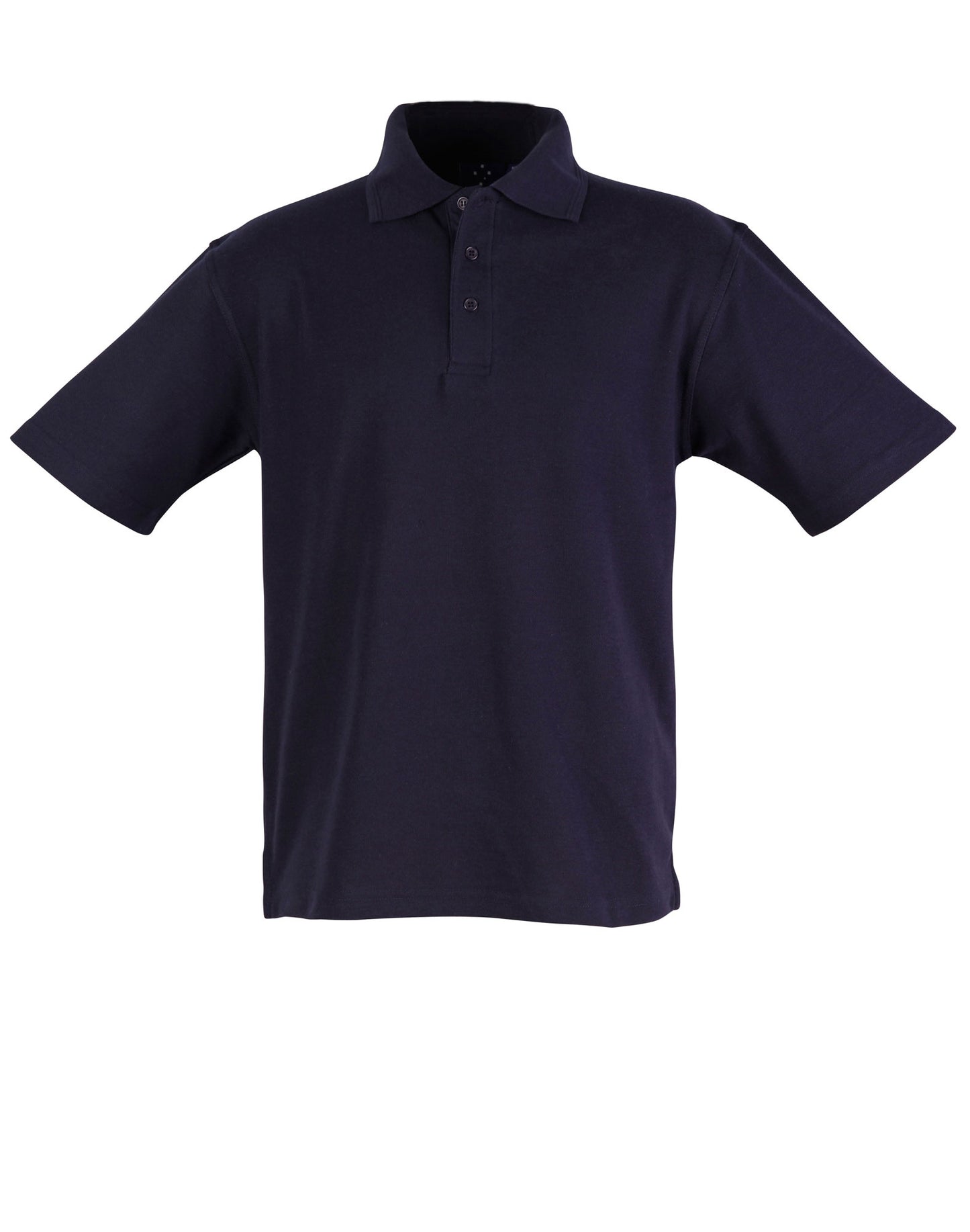 Unisex poly/cotton pique S/L - Navy