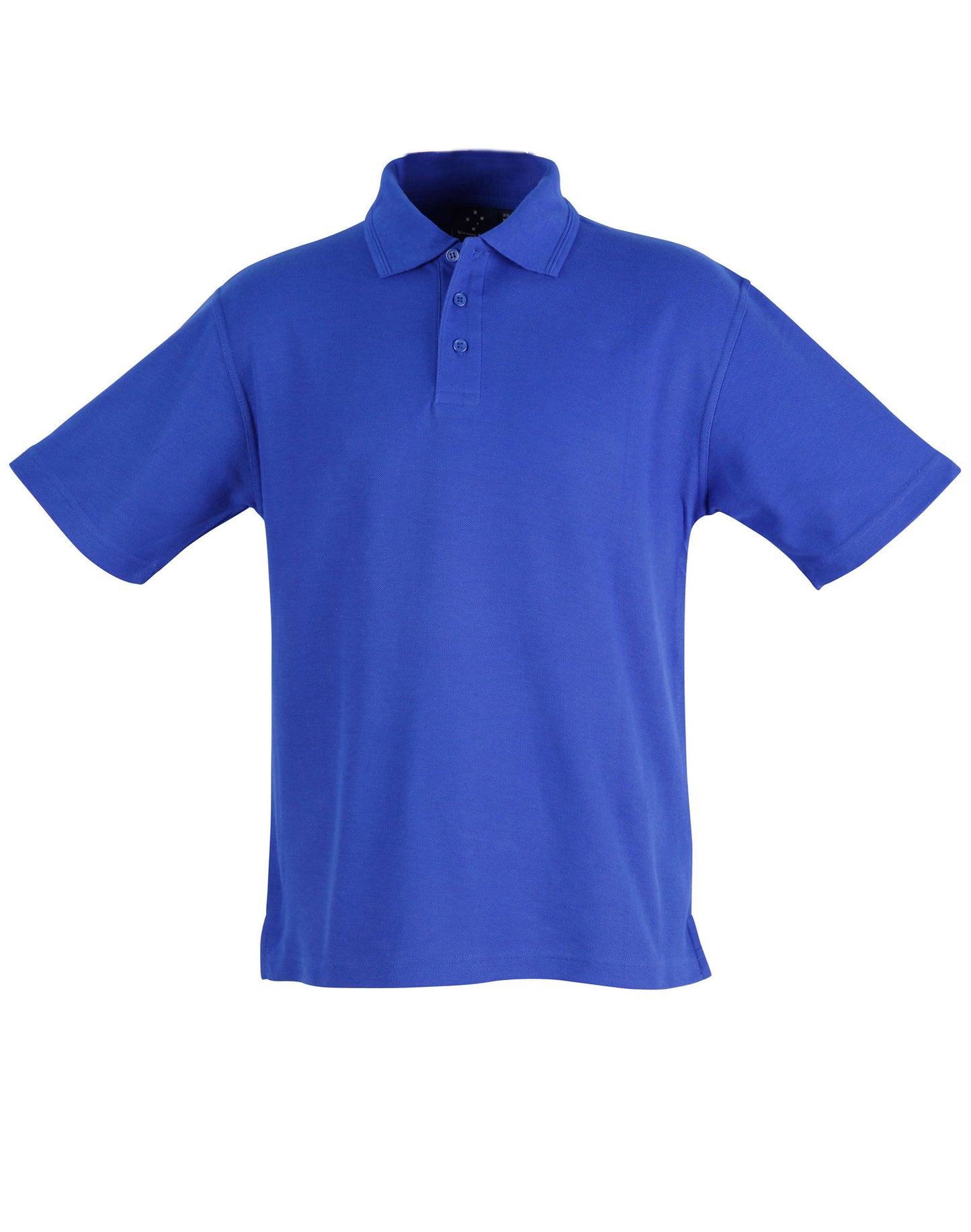 Unisex poly/cotton pique S/L - Royal