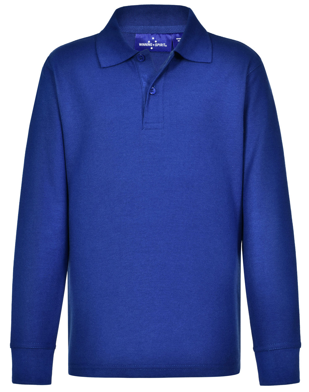 Kids' 240gsm Poly/Cotton Pique L/S Polo - Royal