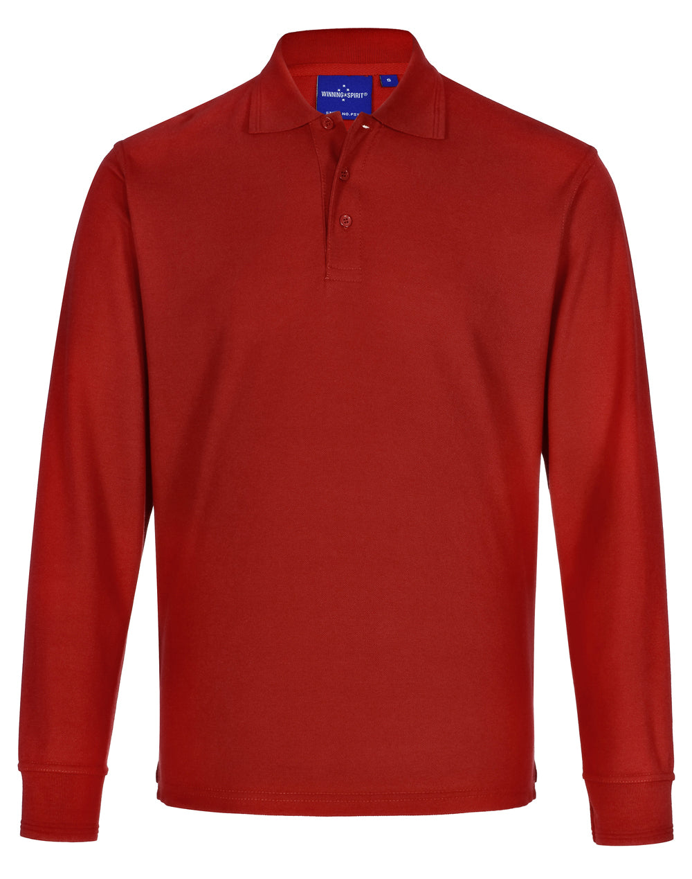 Adults' 240gsm Poly/Cotton Pique L/S Polo - Red