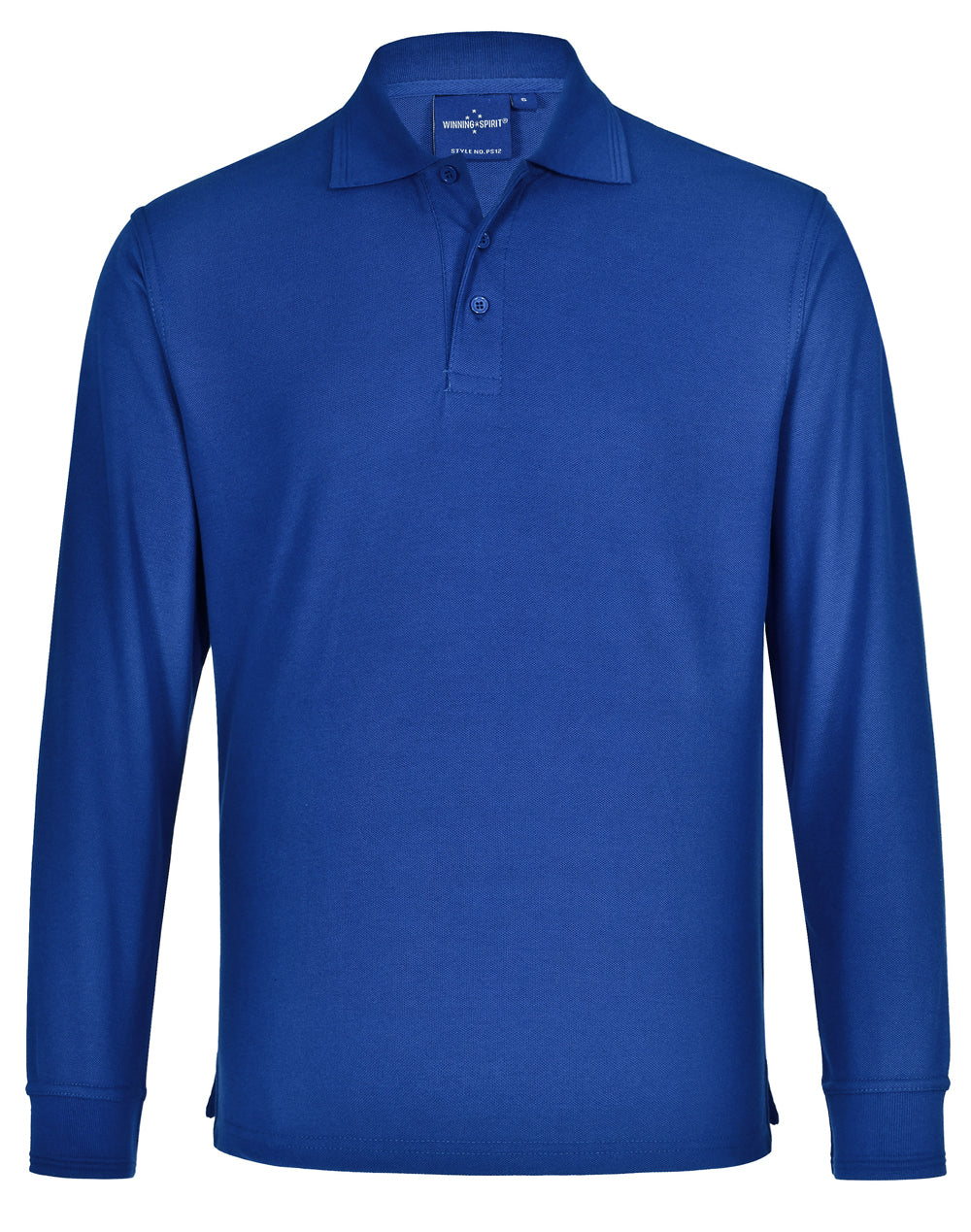 Adults' 240gsm Poly/Cotton Pique L/S Polo - Royal