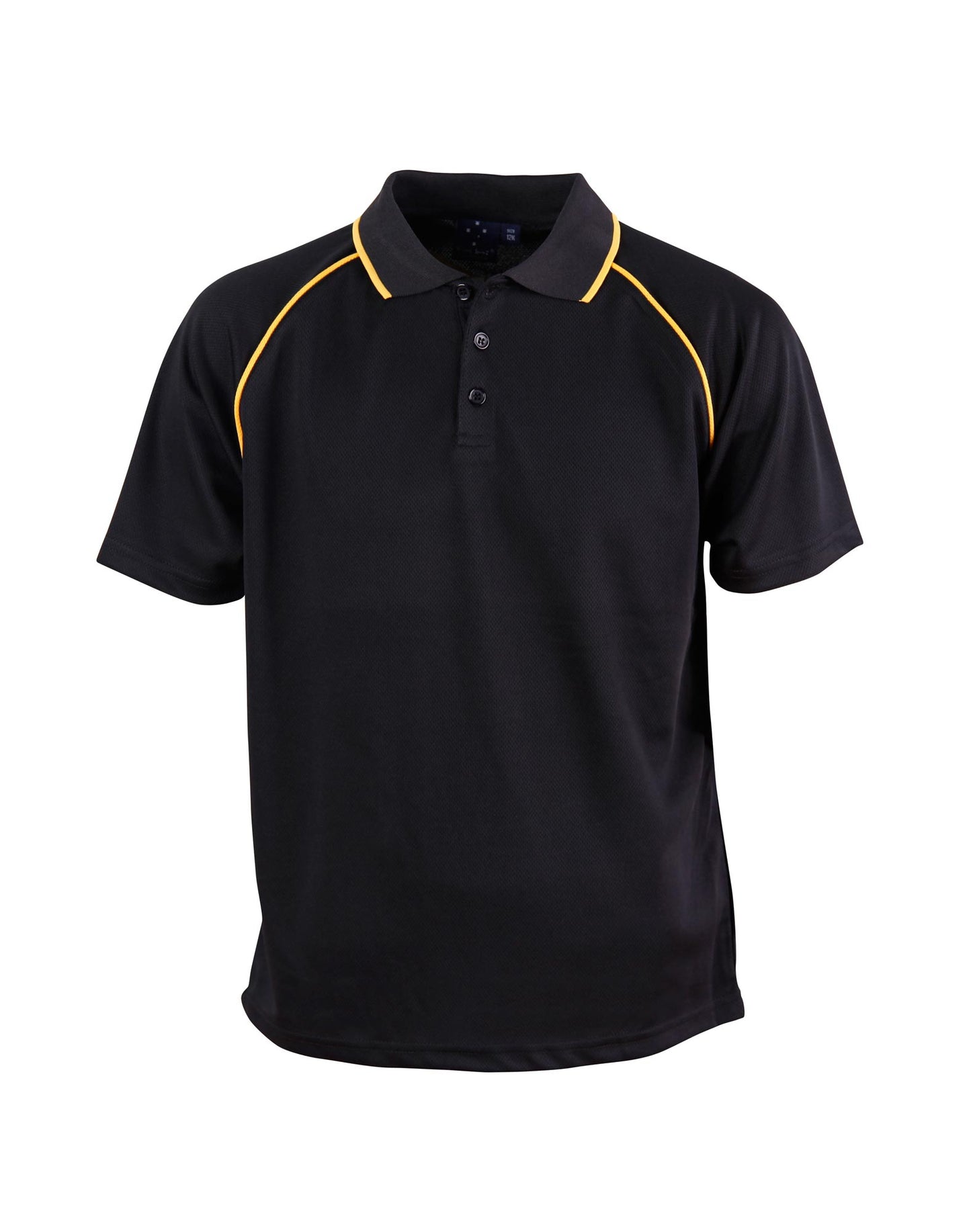 Kid's Cooldry raglan S/S - Black/Gold