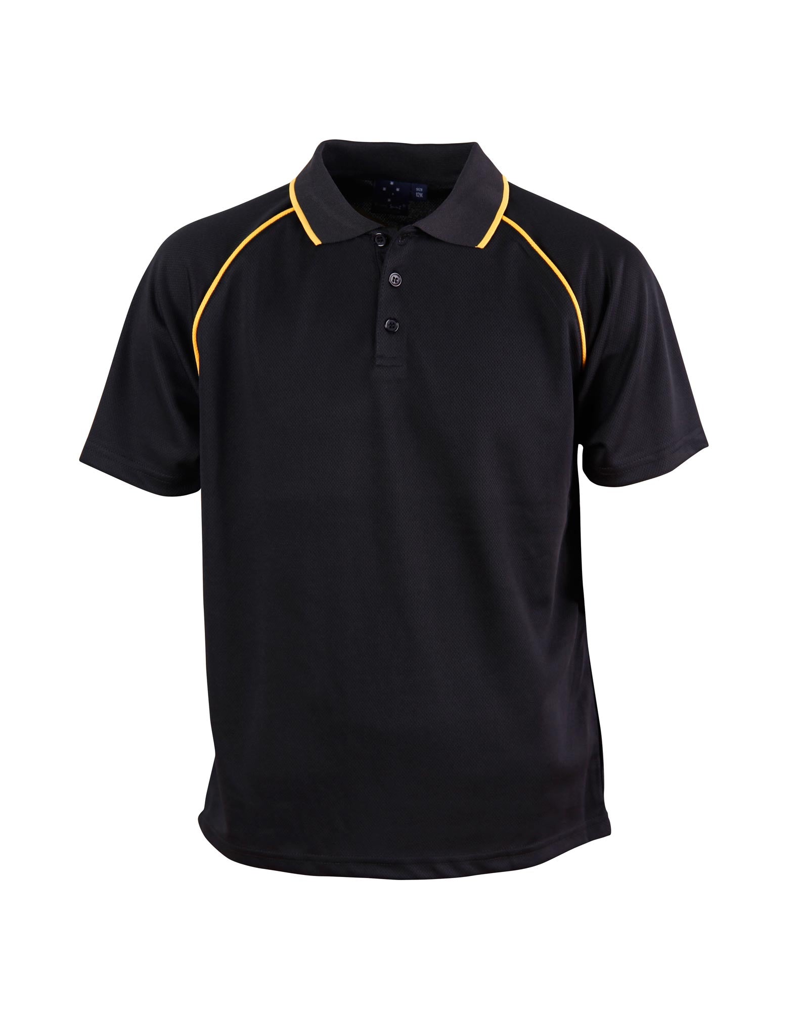 Kid's Cooldry raglan S/S - Black/Gold