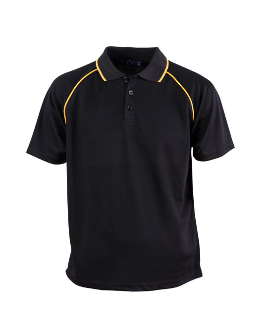 Kid's Cooldry raglan S/S - Black/Gold
