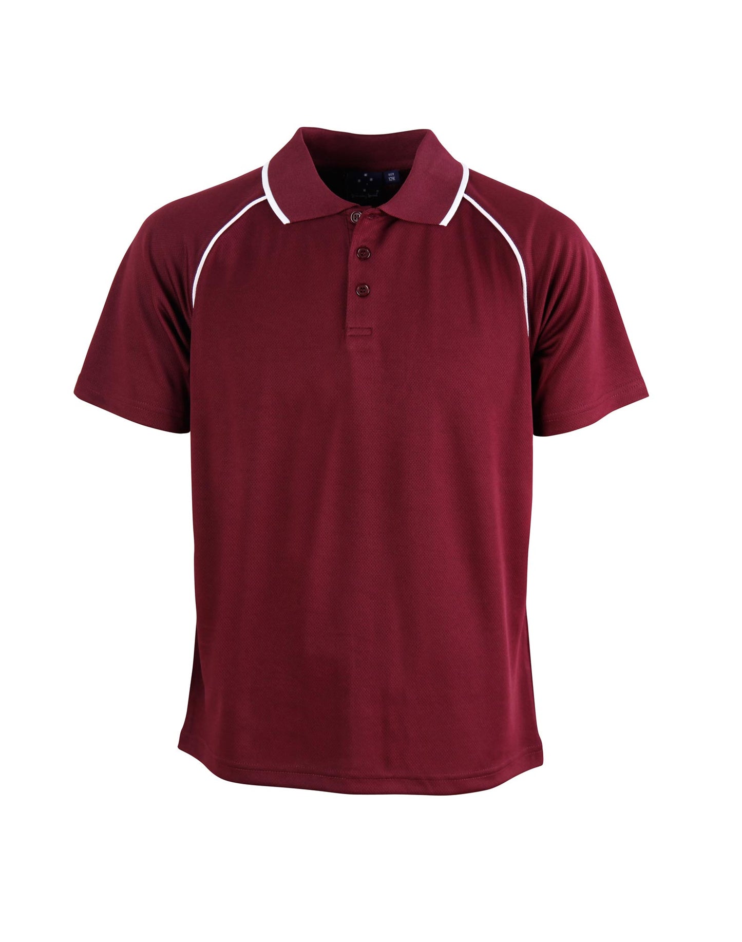 Kid's Cooldry raglan S/S - Maroon/White