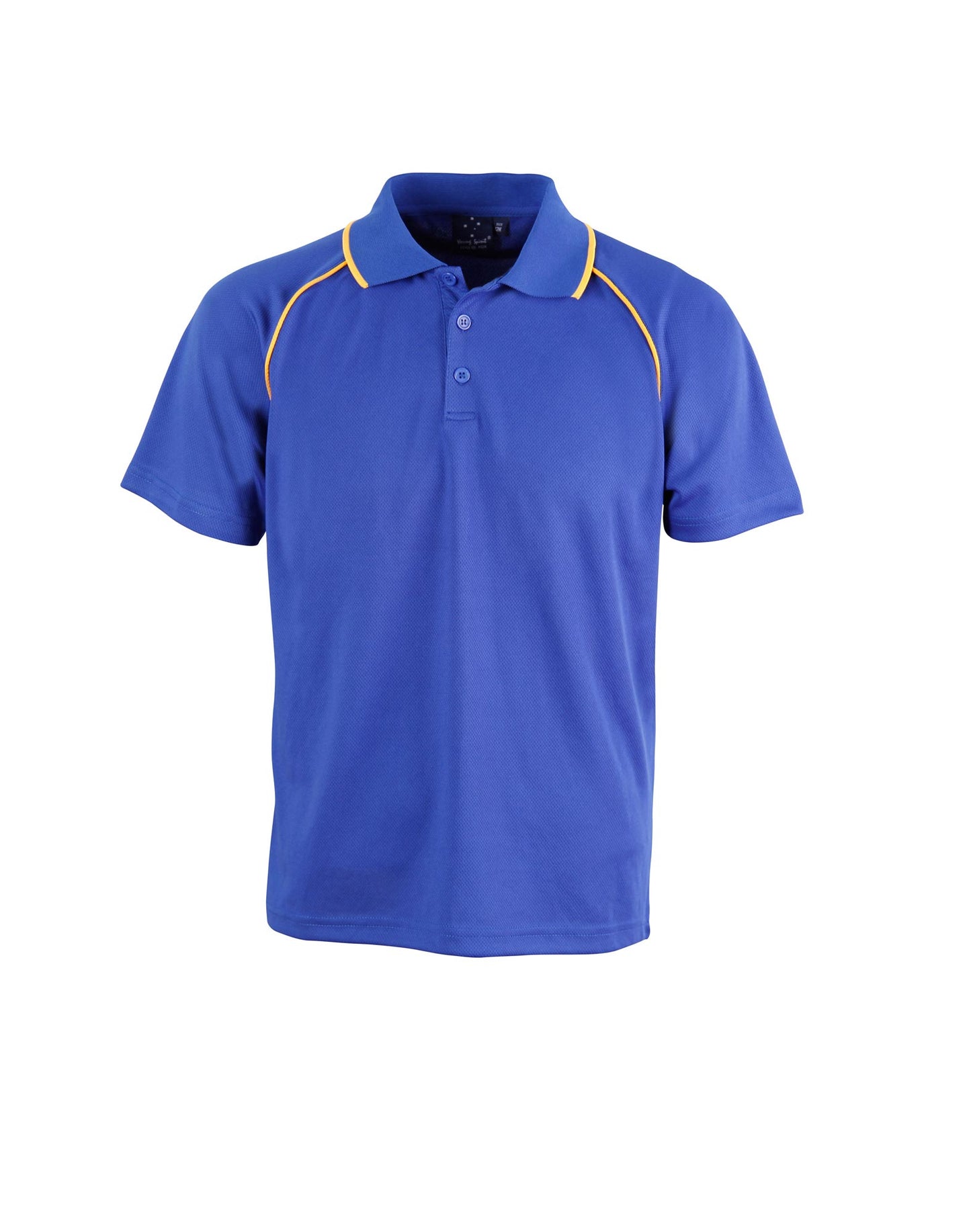Kid's Cooldry raglan S/S - Royal/Gold