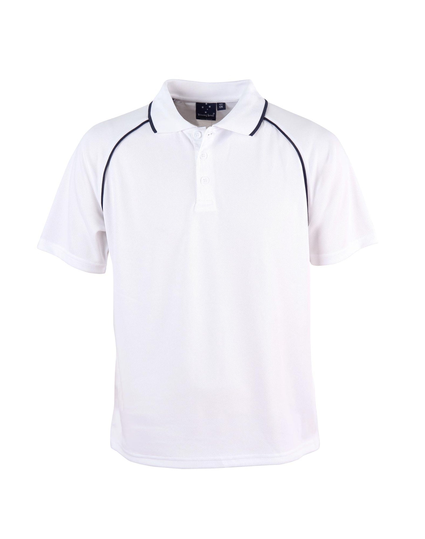 Kid's Cooldry raglan S/S - White/Navy