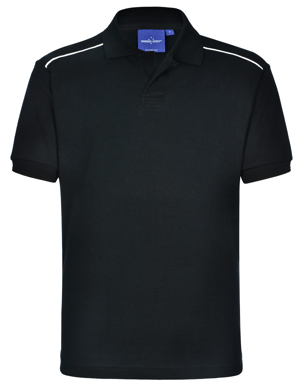 Men's pure cotton contrast piping - Black/White