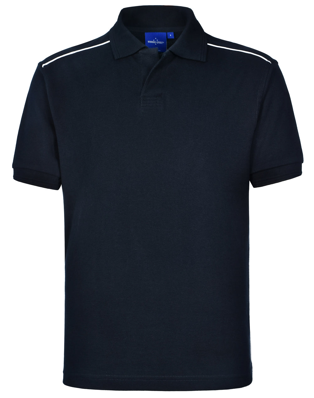 Men's pure cotton contrast piping - Navy/White
