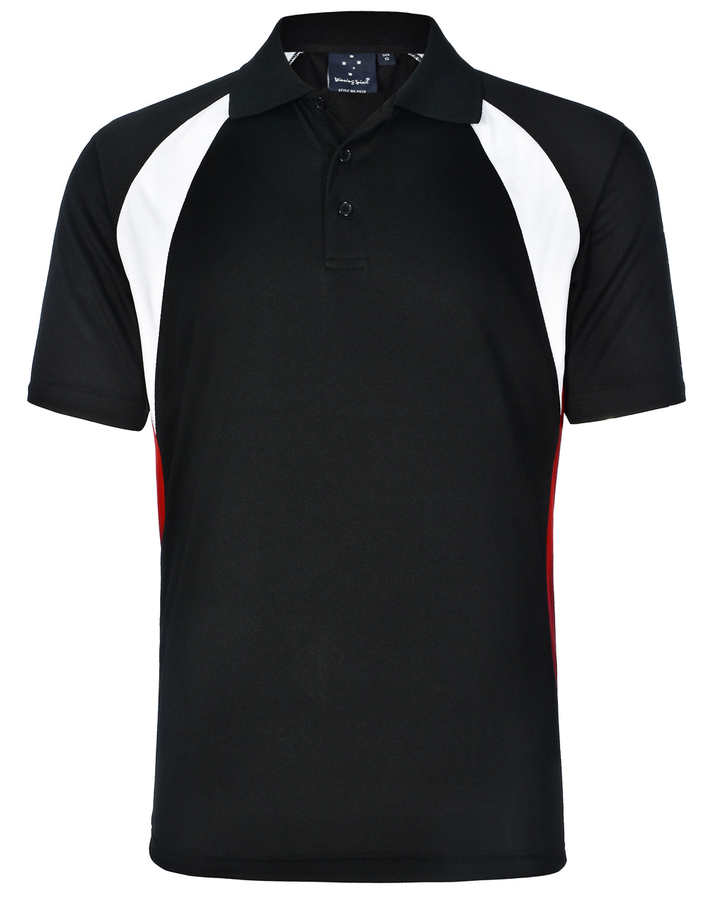 Men's Cooldry Tri-colours - Black/White/Red