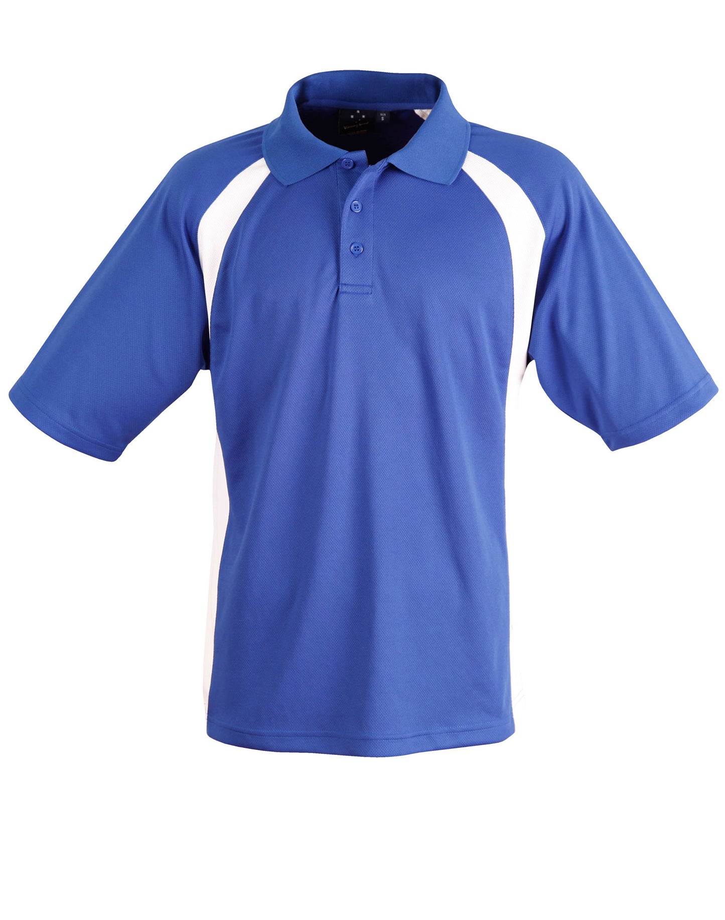 Men's CoolDry Micro-mesh Contrast Colour Polo - Royal/White