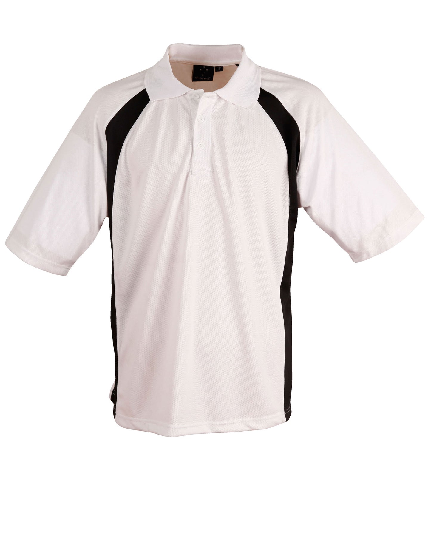 Men's CoolDry Micro-mesh Contrast Colour Polo - White/Black