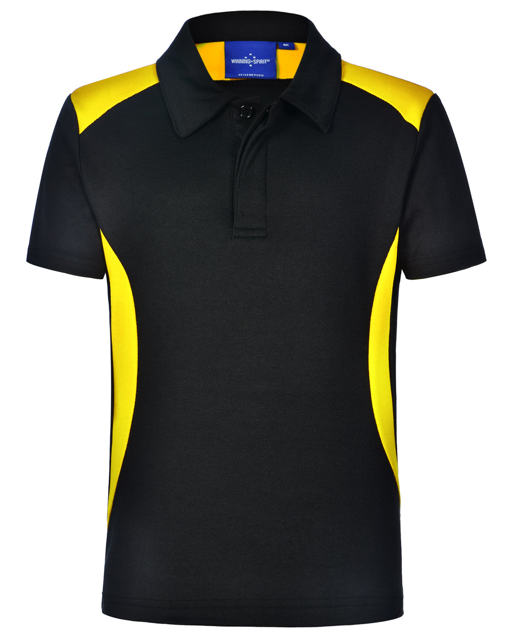 Chidren's Truedry contrast polo - Black/Gold