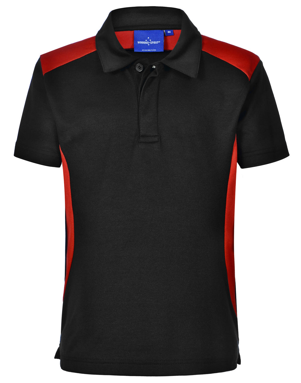 Chidren's Truedry contrast polo - Black/Red