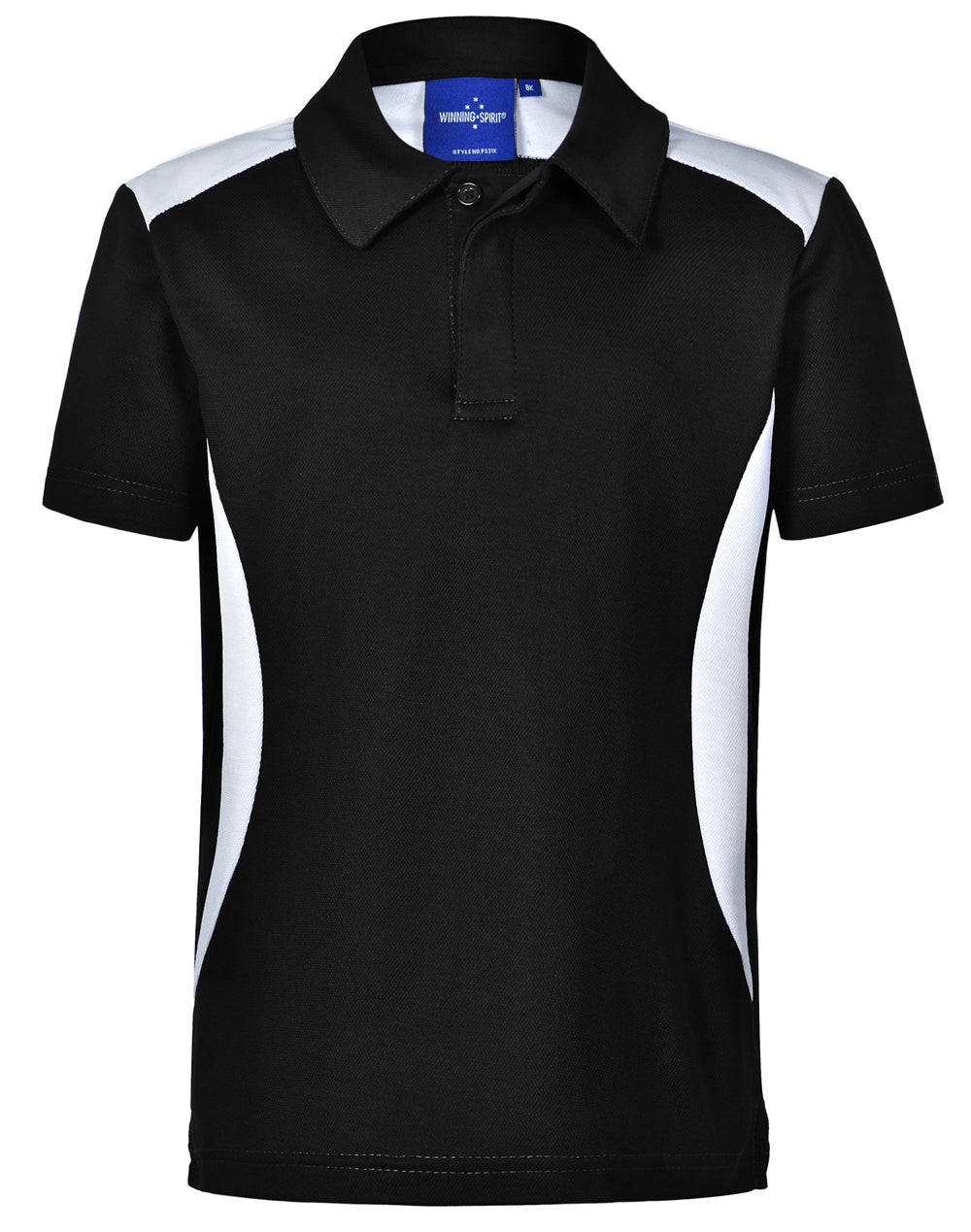 Chidren's Truedry contrast polo - Black/White