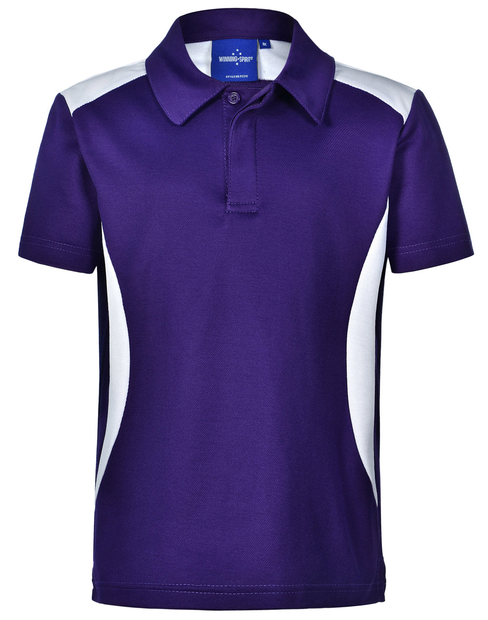 Chidren's Truedry contrast polo - Purple/White