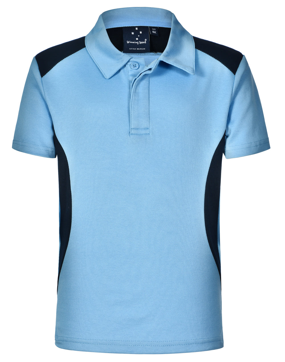 Chidren's Truedry contrast polo - Skyblue/Navy