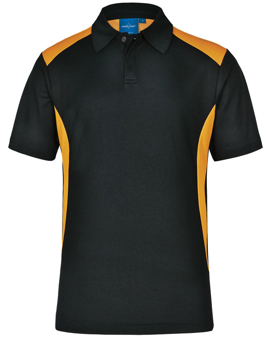 Men's Truedry contrast polo - Black/Gold