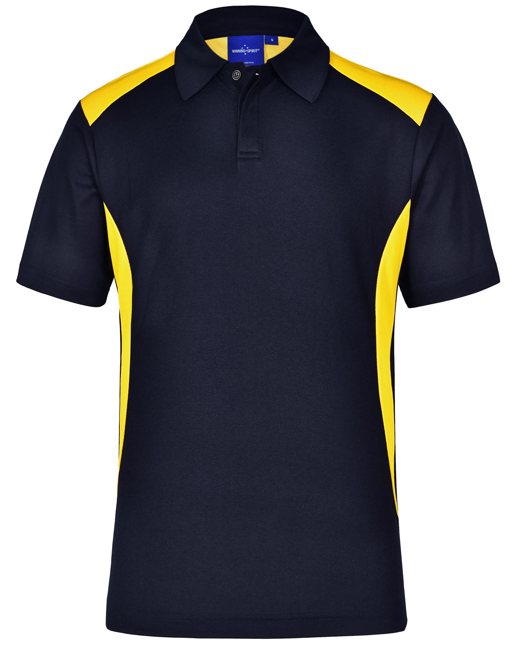 Men's Truedry contrast polo - Navy/Gold