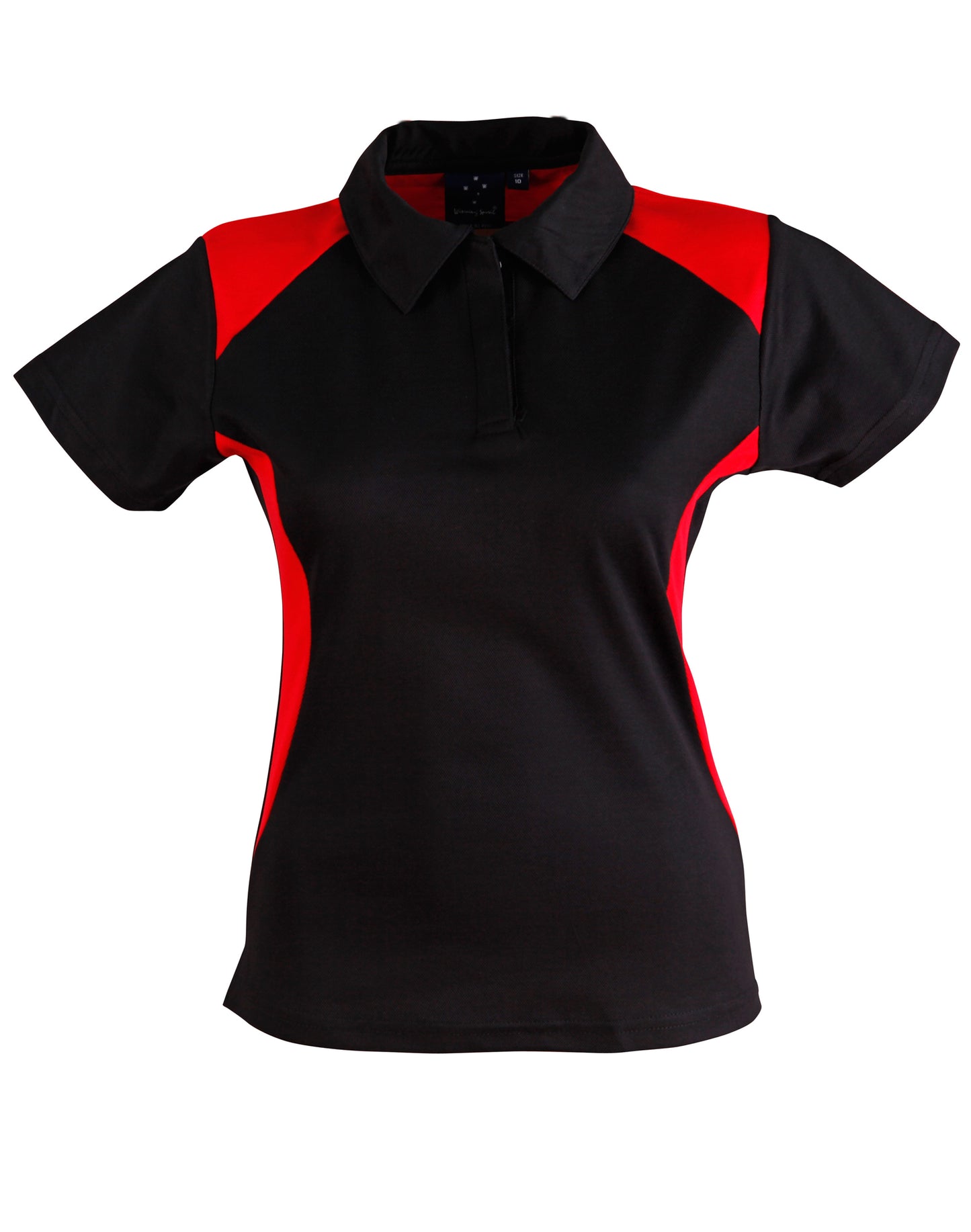 Ladies' Truedry S/S Contrast Polo - Black/Red