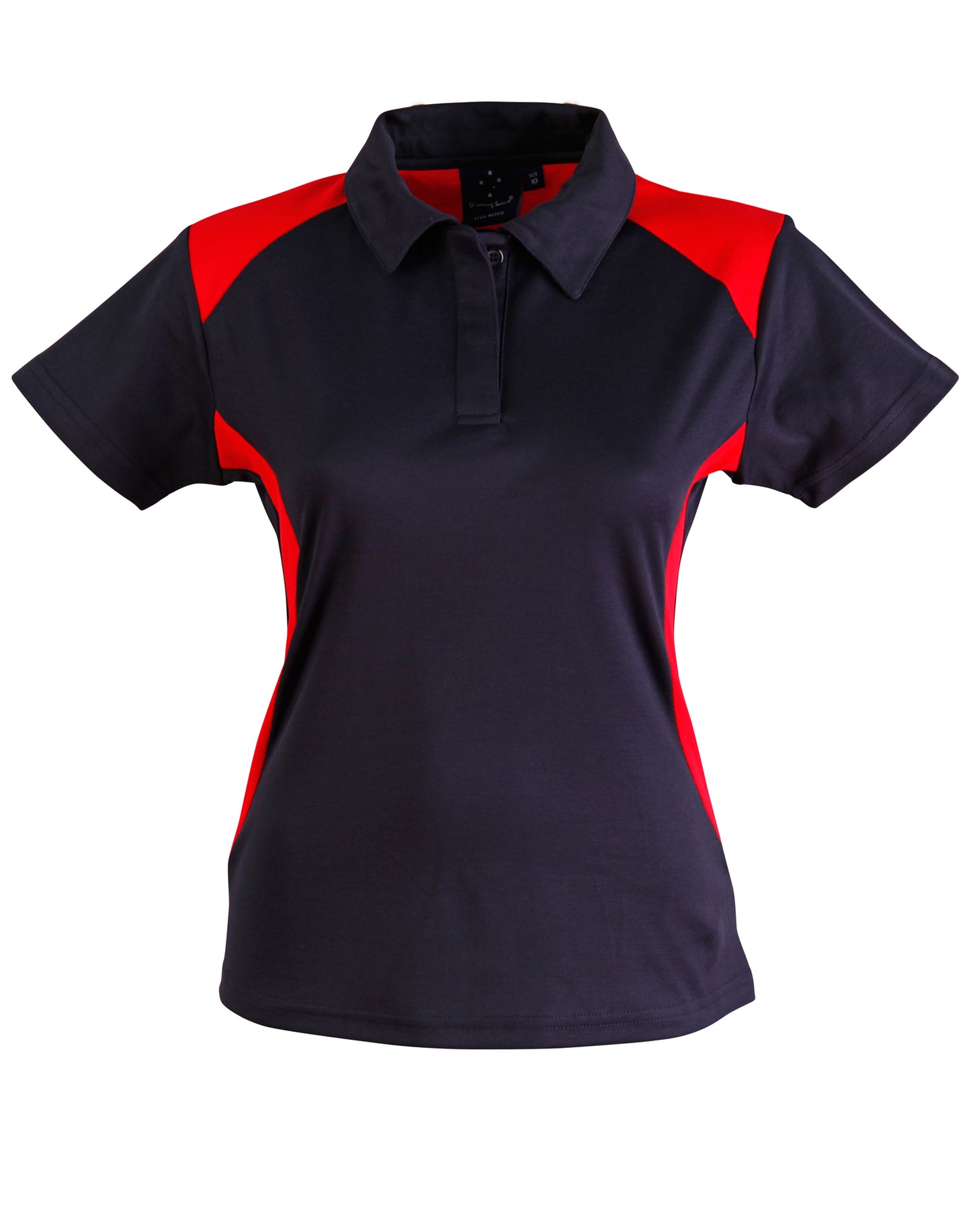 Ladies' Truedry S/S Contrast Polo - Navy/Red